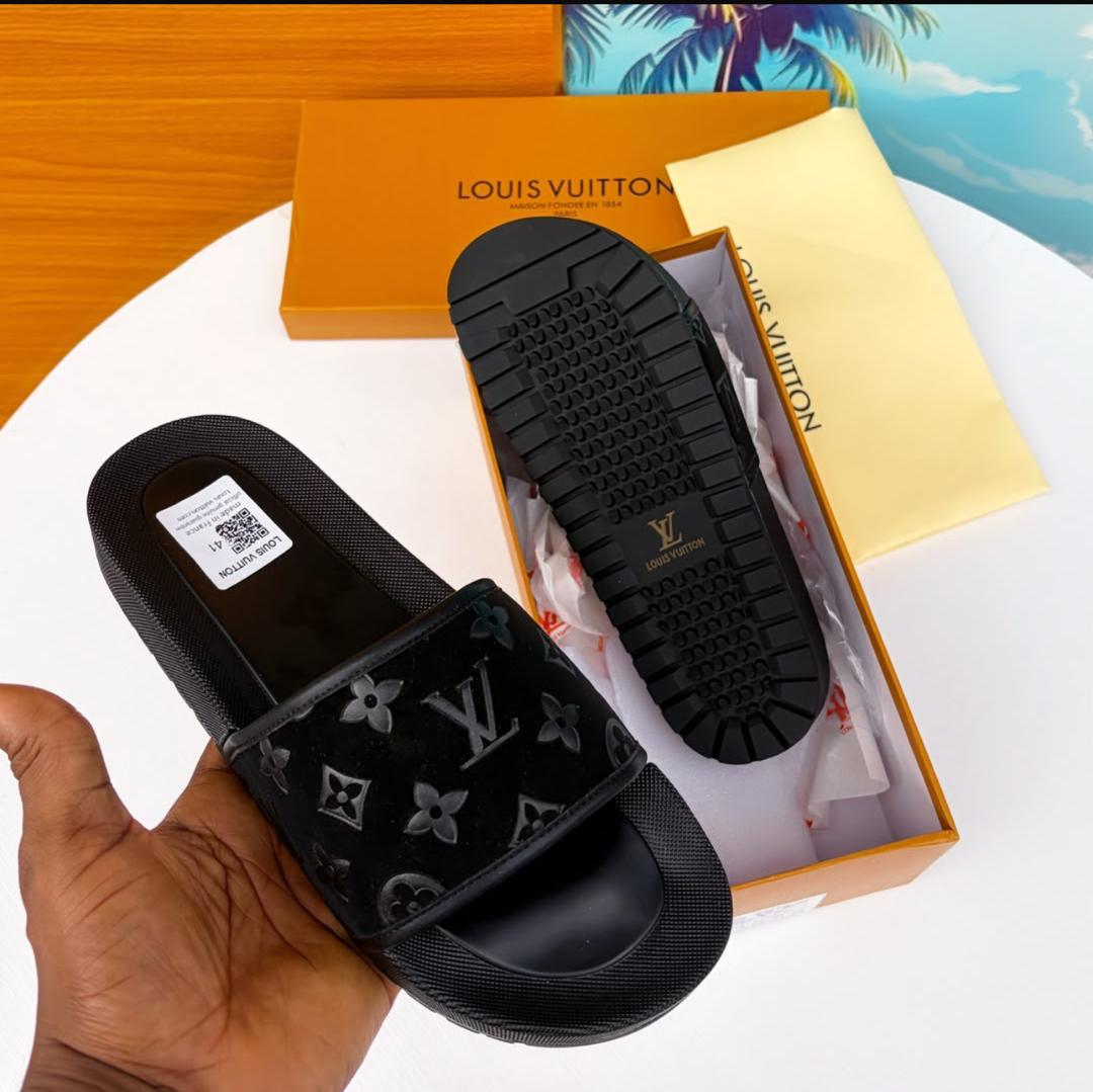 Louis Vuitton Waterfront Monogram Slide - Triple Black