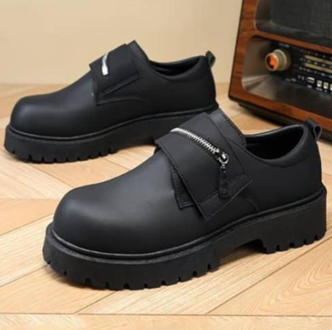 NDZ Chunky Zip-Strap Platform Derby - Matte Black - image 1