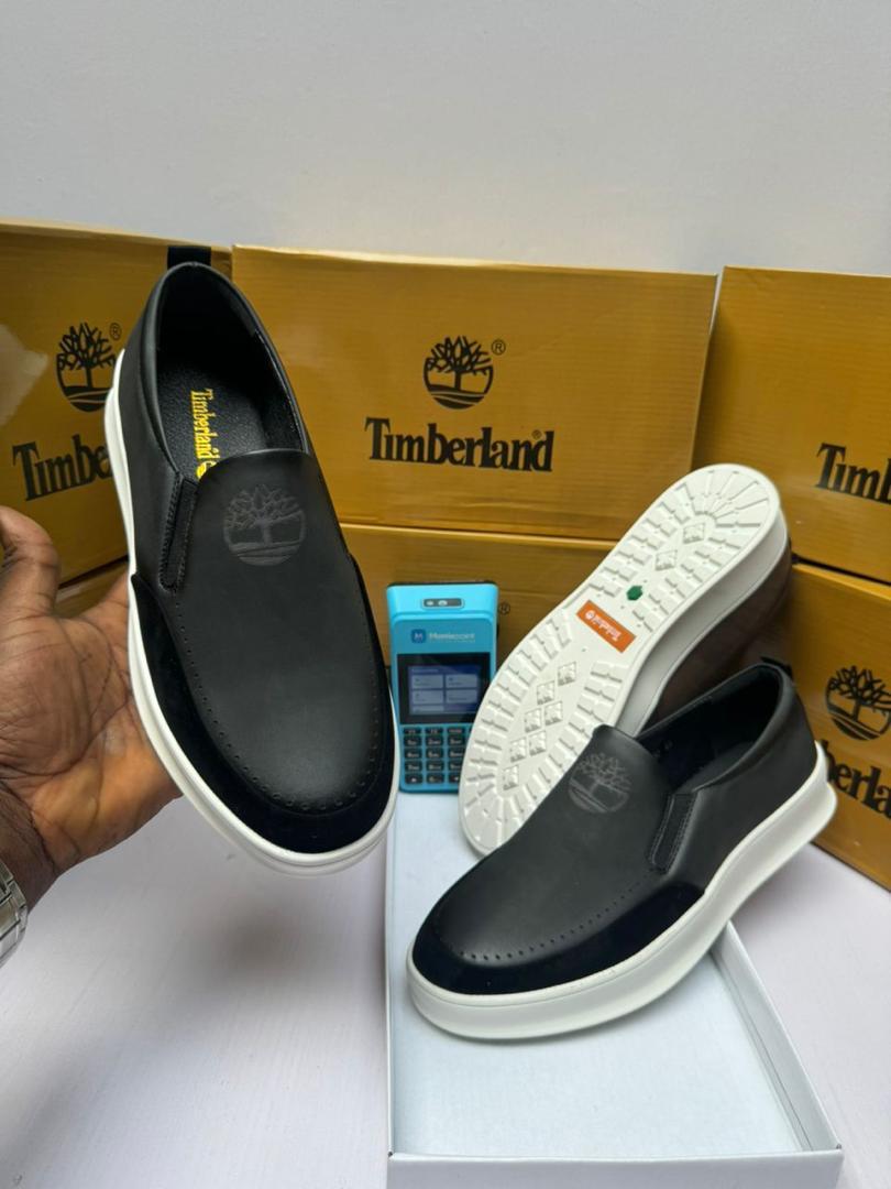 Timberland Tree-Logo Slip-On Sneaker - Black / White Sole - image 1