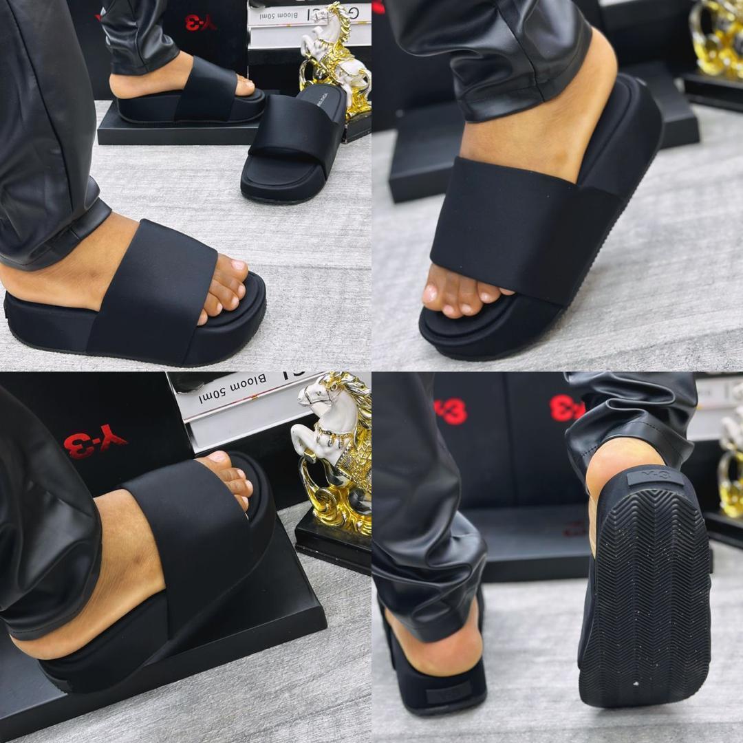 Y-3 Slide Platform Sandal - Triple Black - image 1